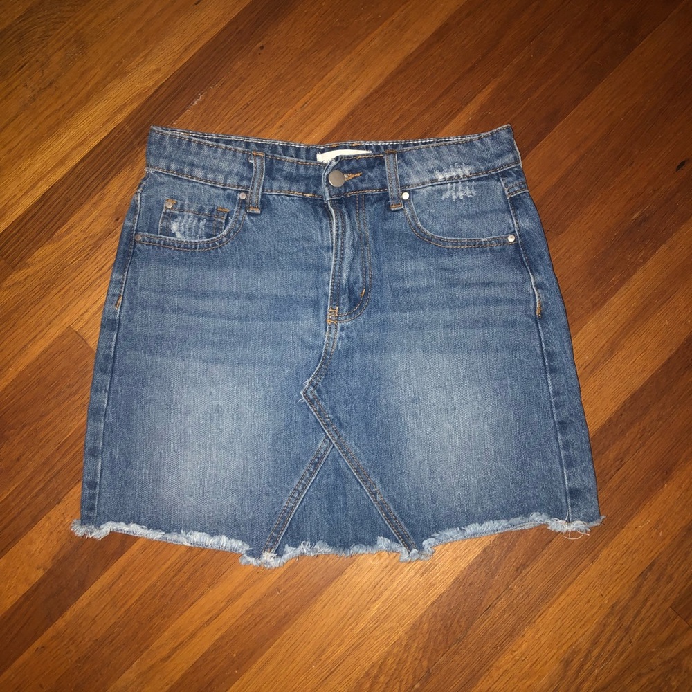 Denim mini skirt